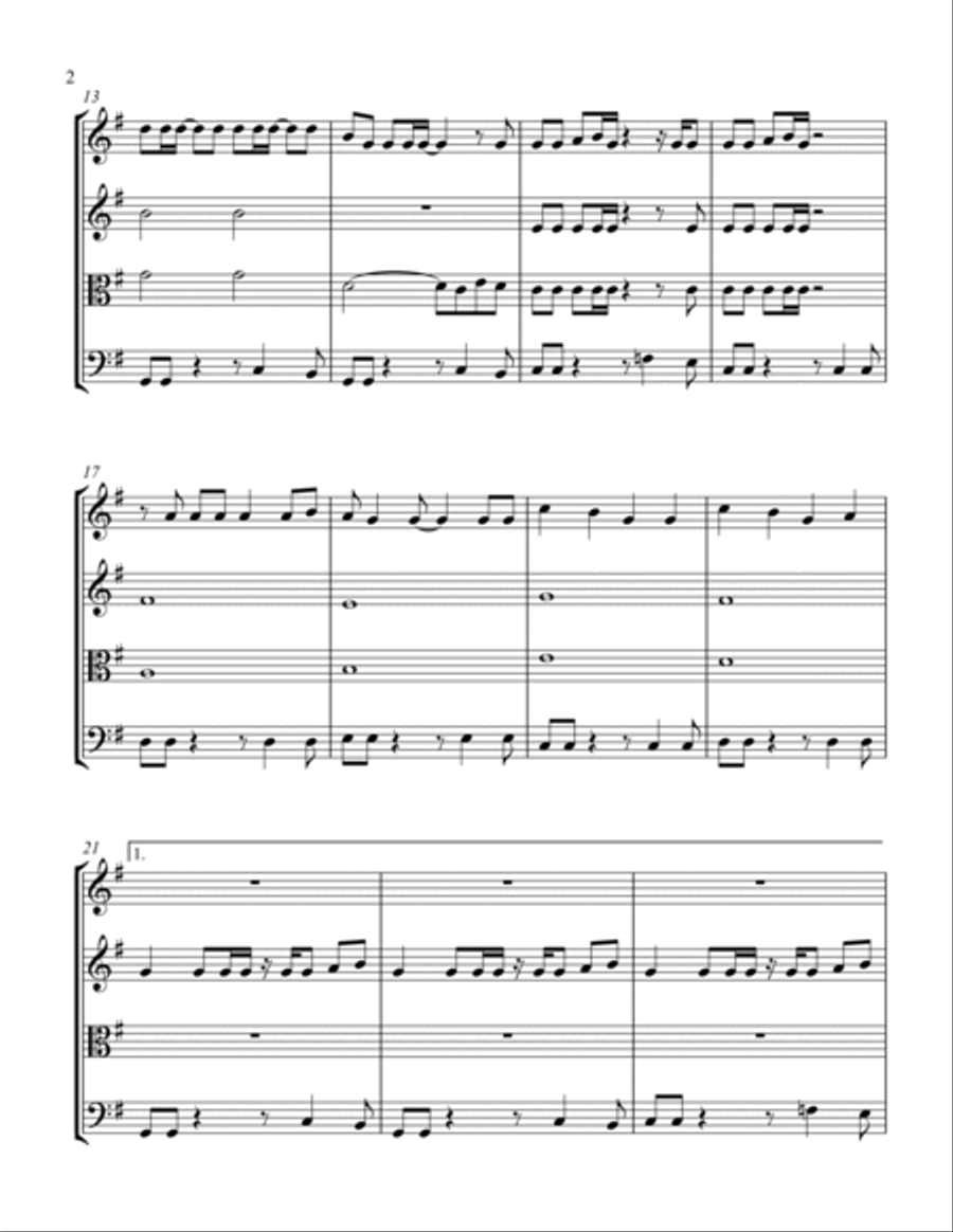 Just Can't Get Enough String Quartet scores gallery preview page 2