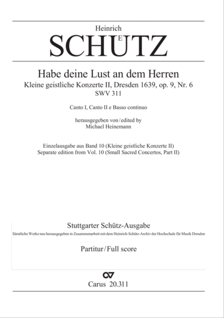 Habe deine Lust an dem Herren Score scores gallery preview page 2