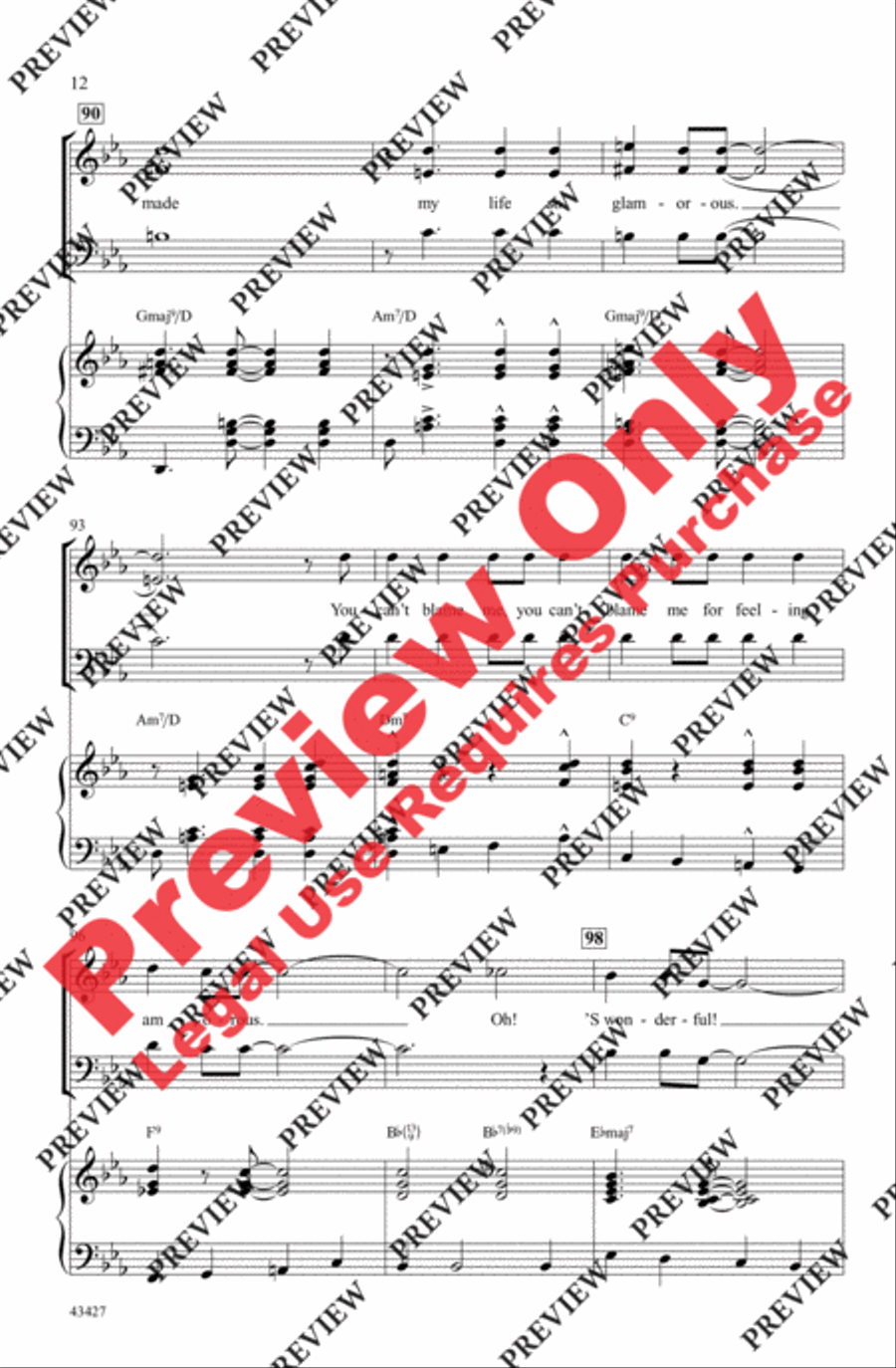 Swingin' with the Gershwins! 3-Part scores gallery preview page 12