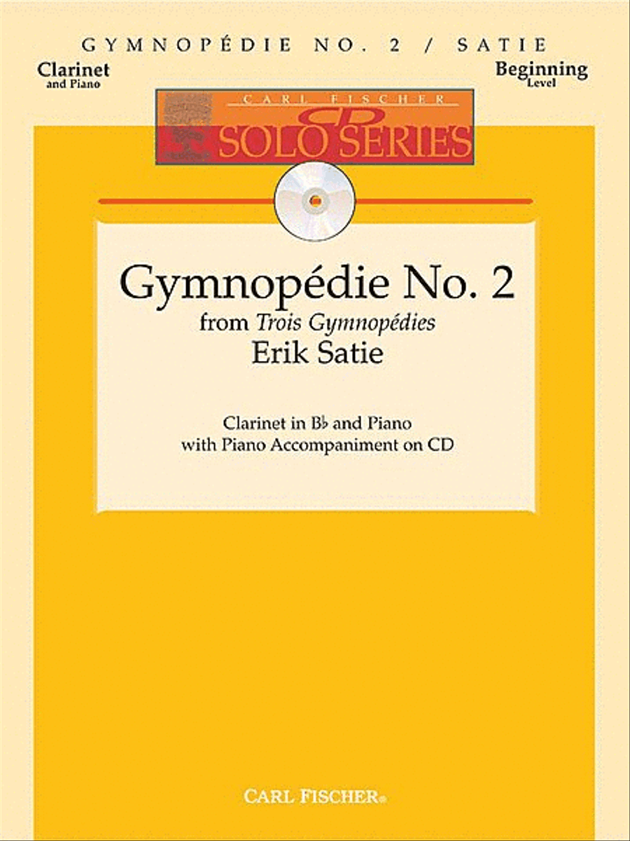 Gymnopédie No. 2 Gymnopédie No. 2 B-Flat Clarinet scores gallery preview page 1