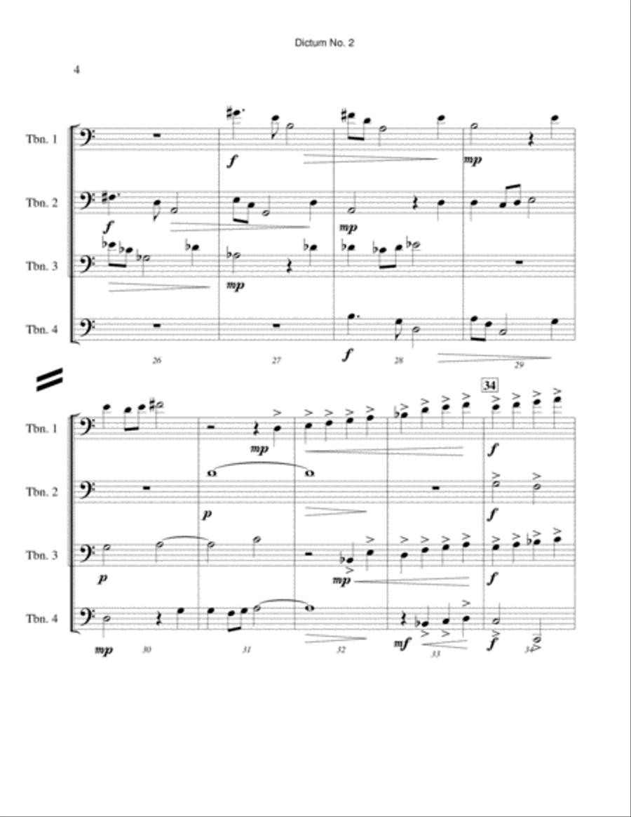 Dictum No. 2 Dictum No. 2 Brass Ensemble scores gallery preview page 4