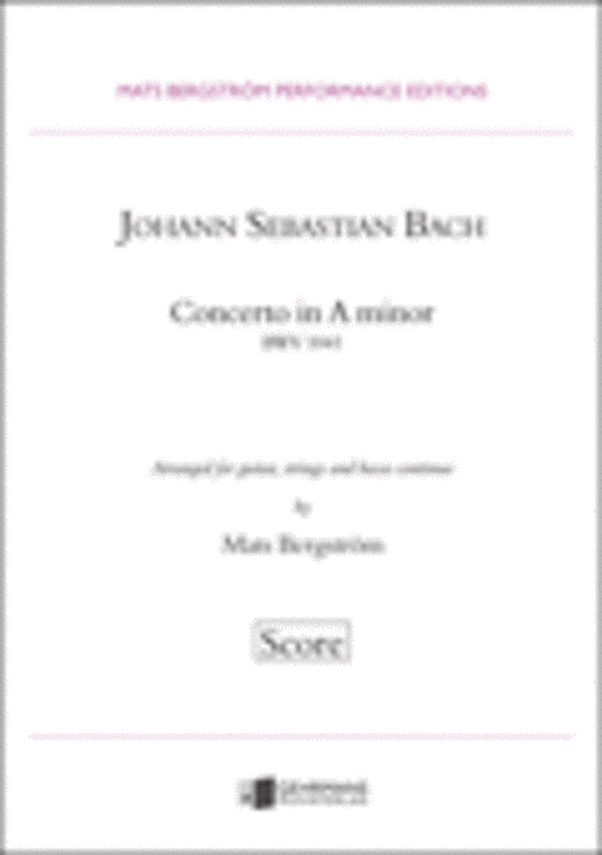Concerto in A minor - partitur
