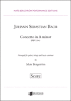 Book cover for Concerto in A minor - partitur