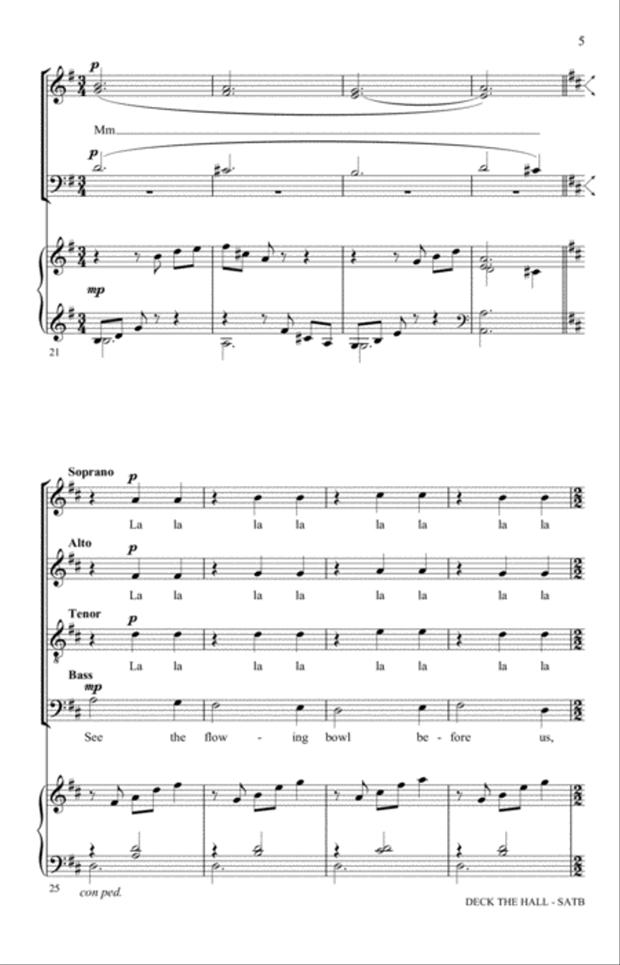 Deck The Hall (arr. Philip Lawson) 4-Part scores gallery preview page 3