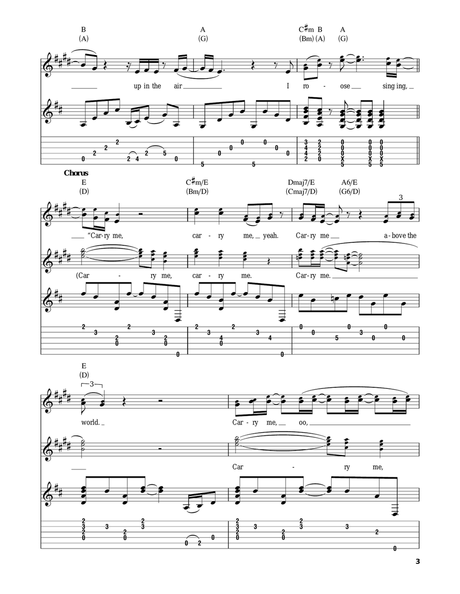 Carry Me Carry Me Acoustic Guitar scores gallery preview page 3