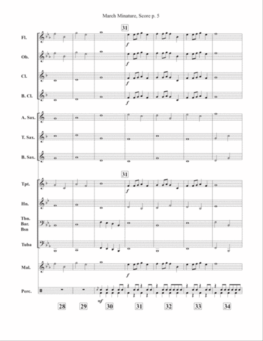 March Miniature Concert Band scores gallery preview page 5