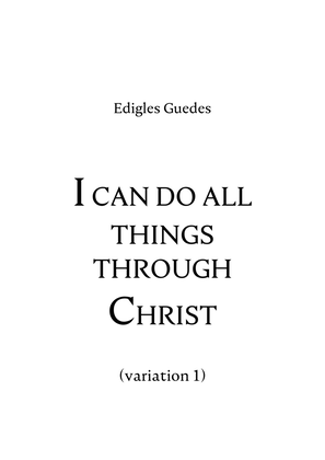 Book cover for I can do all things through Christ (variation 1)