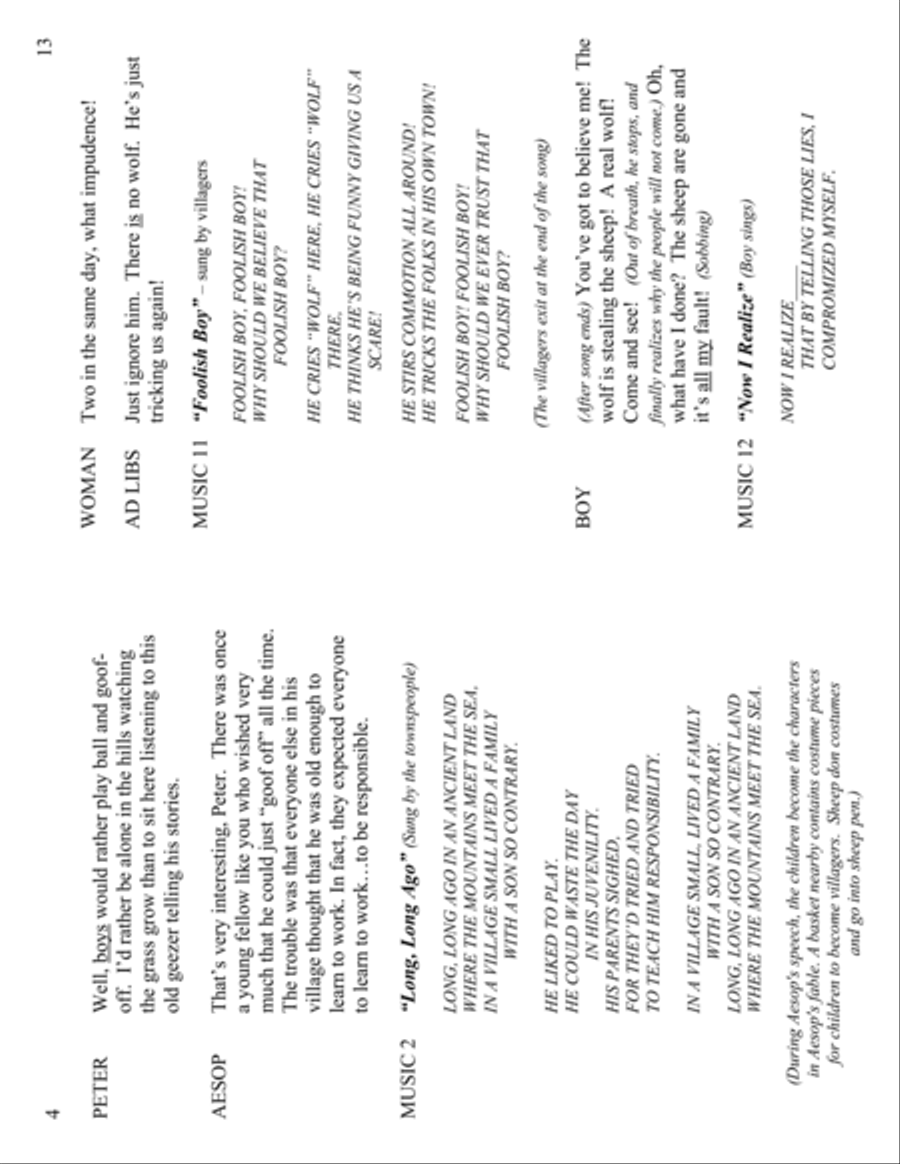 The Boy Who Cried Wolf - Production Kit Small Ensemble scores gallery preview page 6