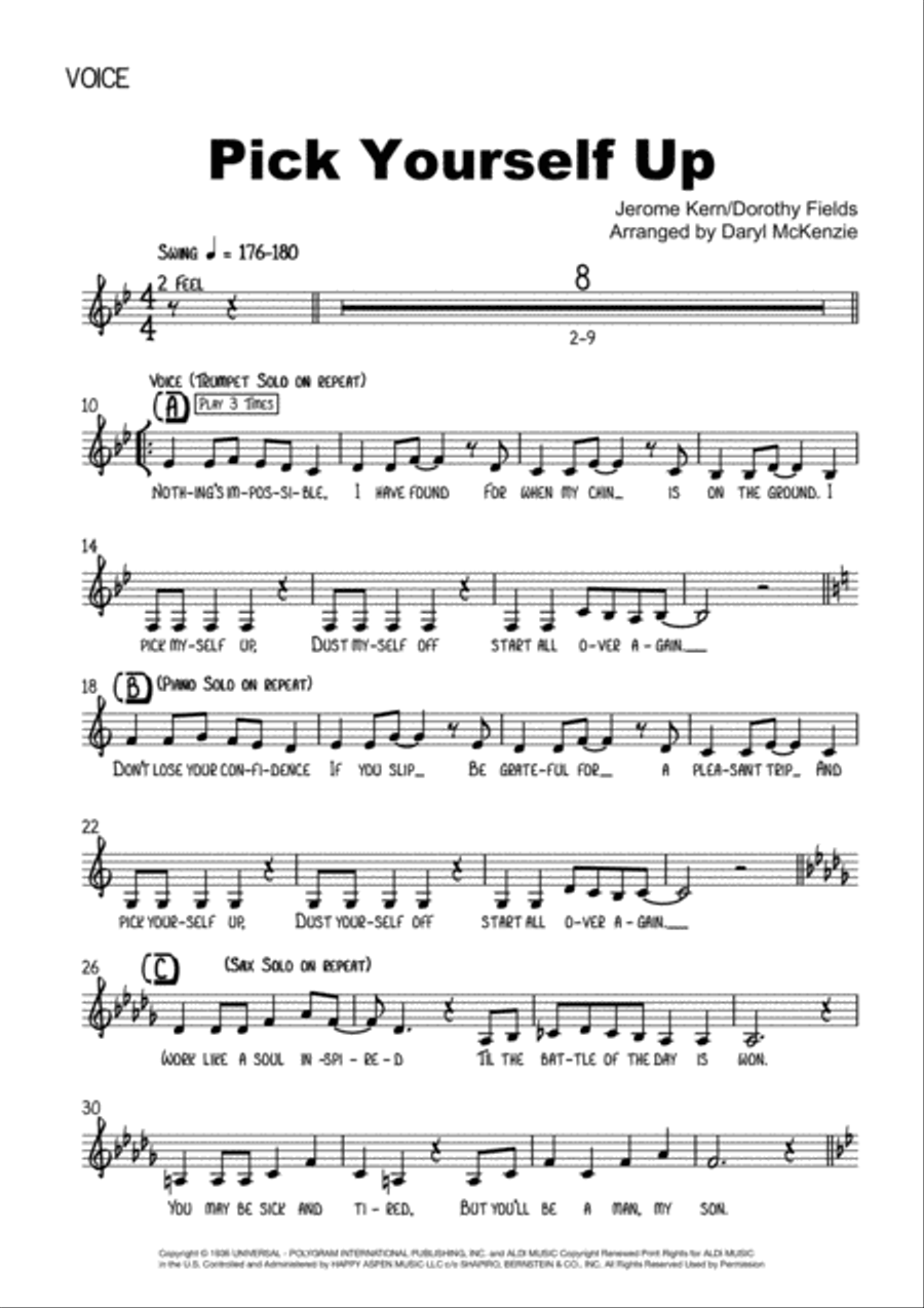 Pick Yourself Up Trombone scores gallery preview page 1