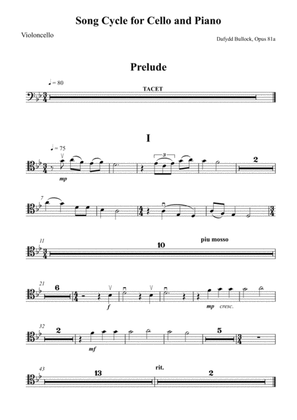 Song Cycle for Cello and Piano: (Cello Part)