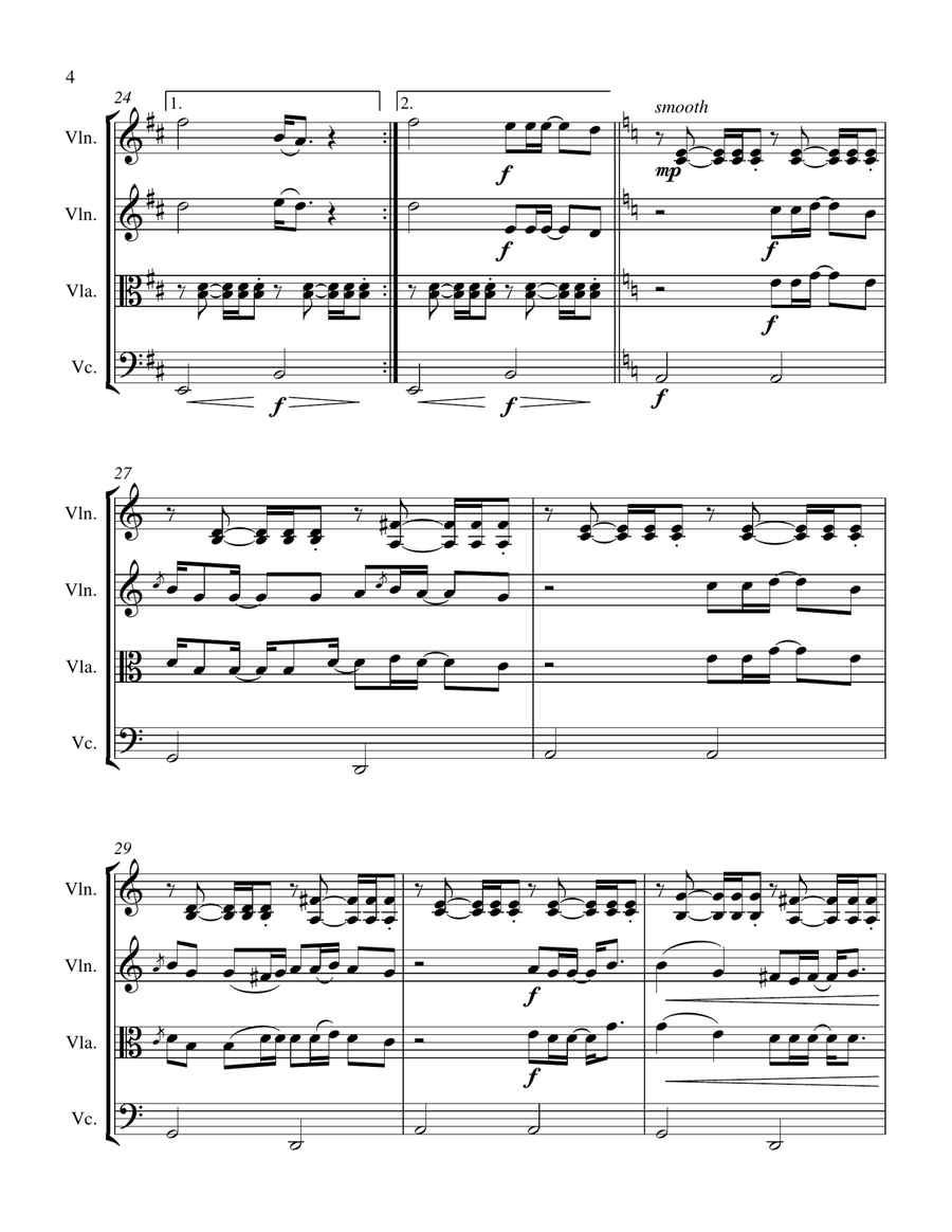 Invisible String String Quartet scores gallery preview page 4