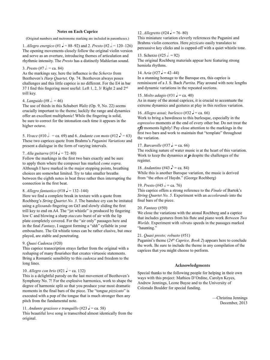 Caprice Variations Flute Solo scores gallery preview page 1