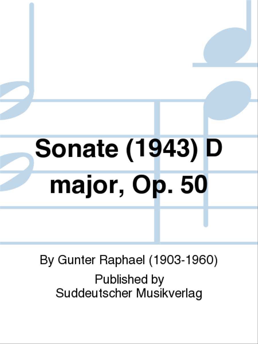Sonate (1943) D major, Op. 50 Piano scores gallery preview page 1