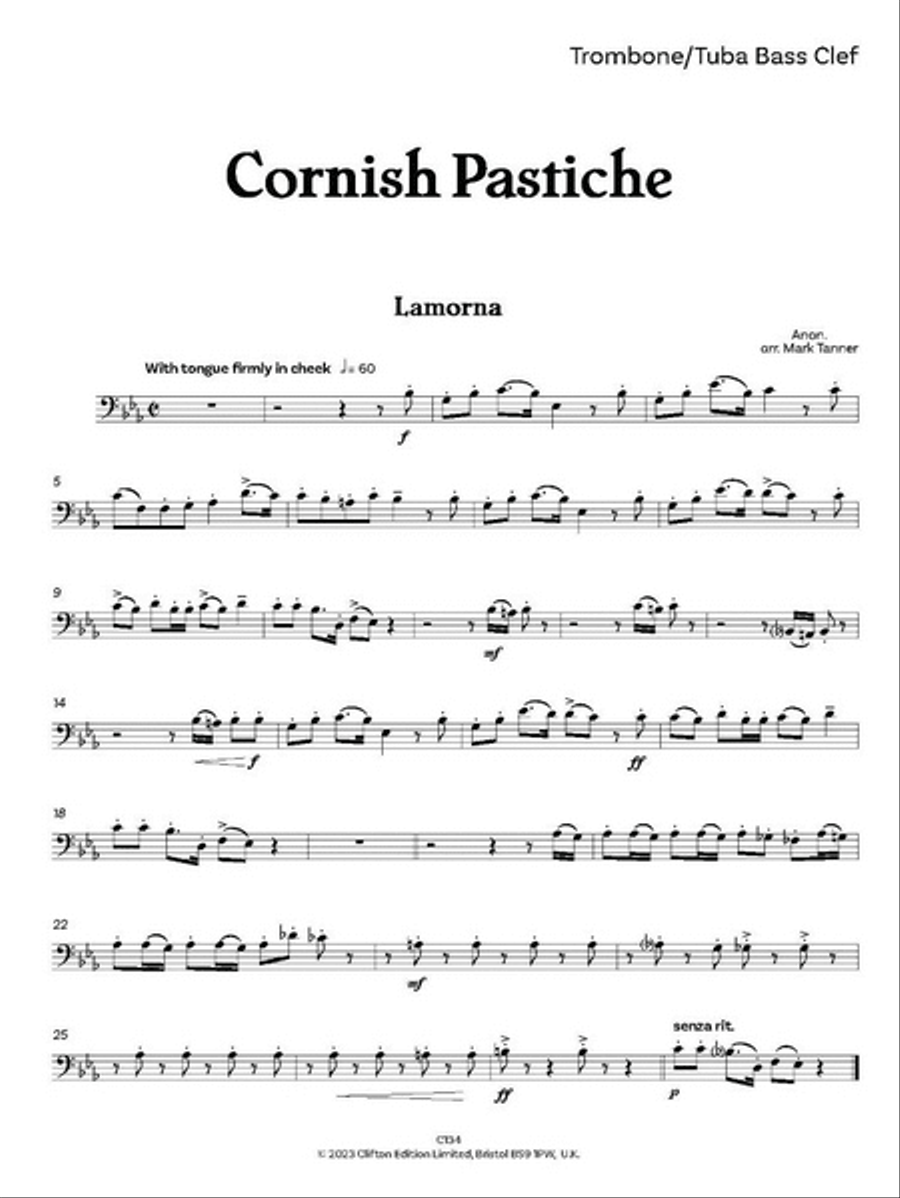 Cornish Pastiche Trombone scores gallery preview page 2
