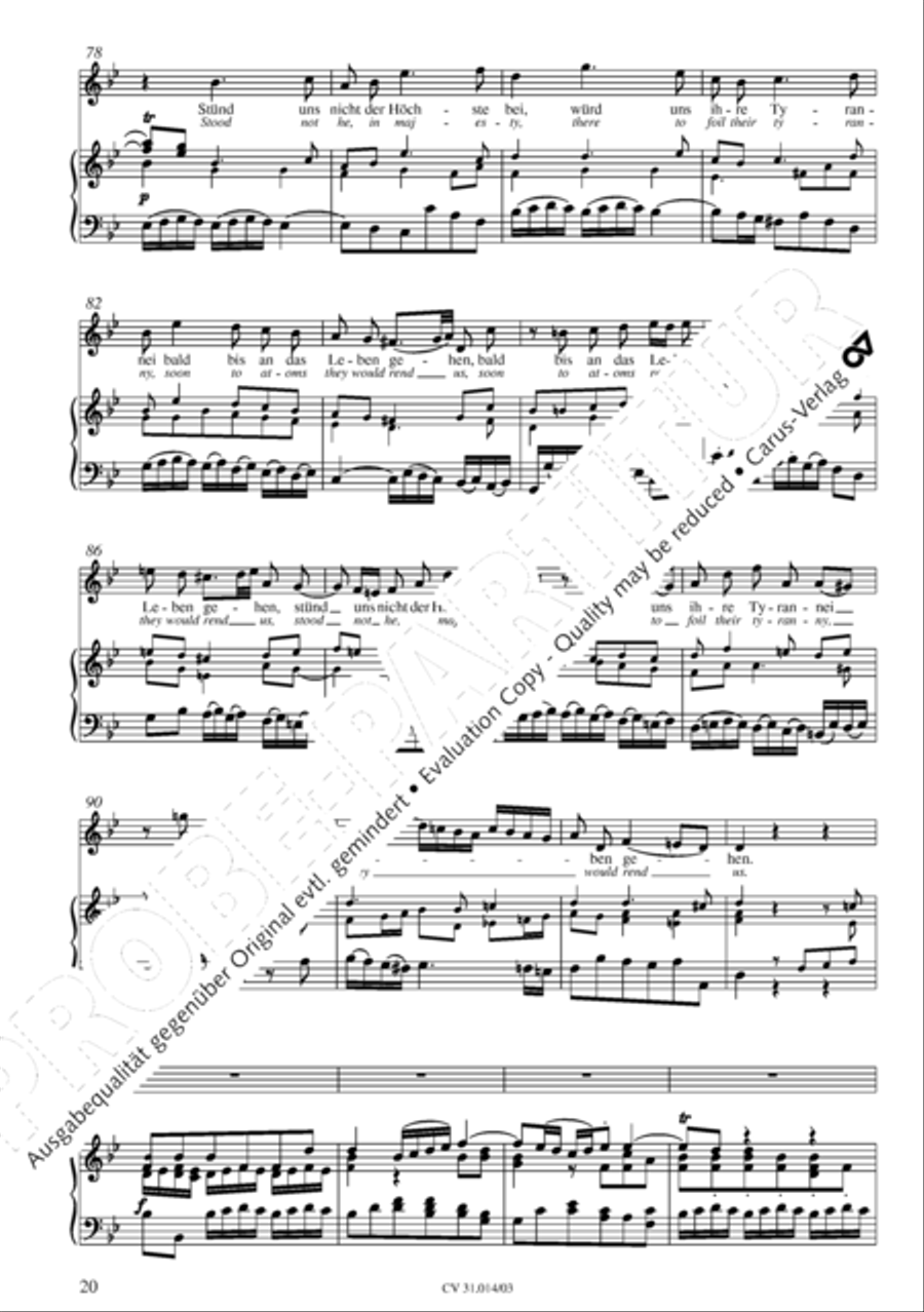 Were God not with us here today (War Gott nicht mit uns diese Zeit) STB scores gallery preview page 21