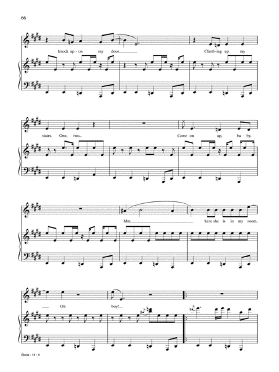 Gloria Piano, Vocal, Guitar scores gallery preview page 4