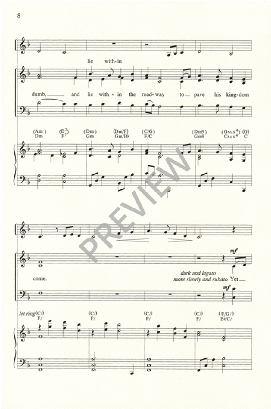 A Stable Lamp is Lighted 4-Part scores gallery preview page 9