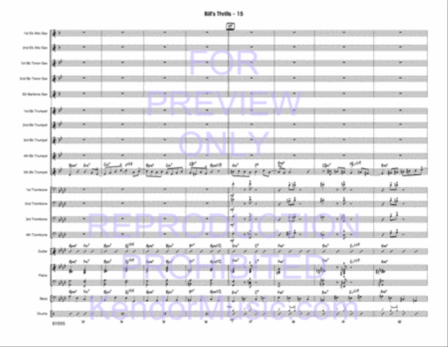 Bill's Thrills Jazz Ensemble scores gallery preview page 16