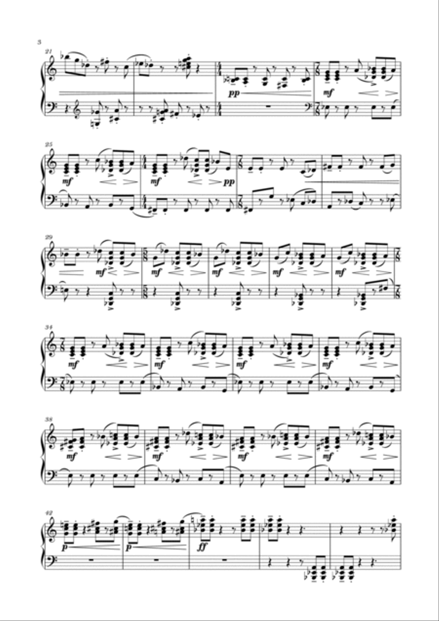 Three Pieces for Piano Three Pieces for Piano Piano Solo scores gallery preview page 4