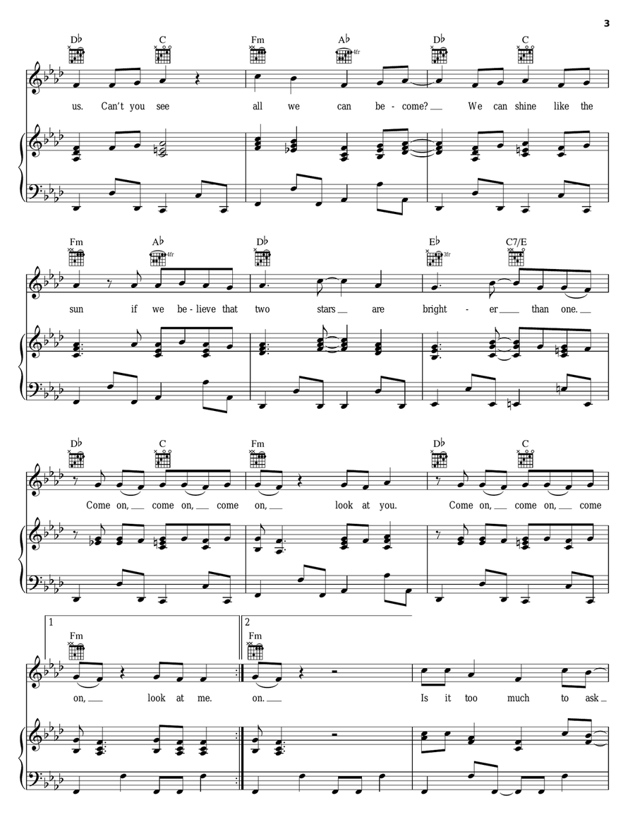2 Stars 2 Stars Piano, Vocal, Guitar scores gallery preview page 3
