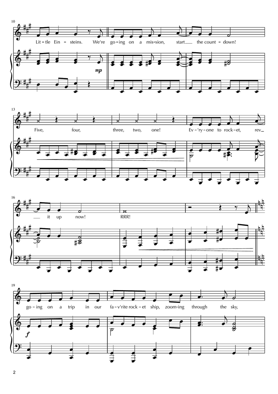 The Little Einstein Theme Song Voice scores gallery preview page 2
