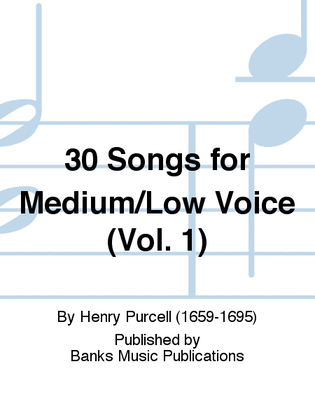 Book cover for 30 Songs for Medium/Low Voice (Vol. 1)