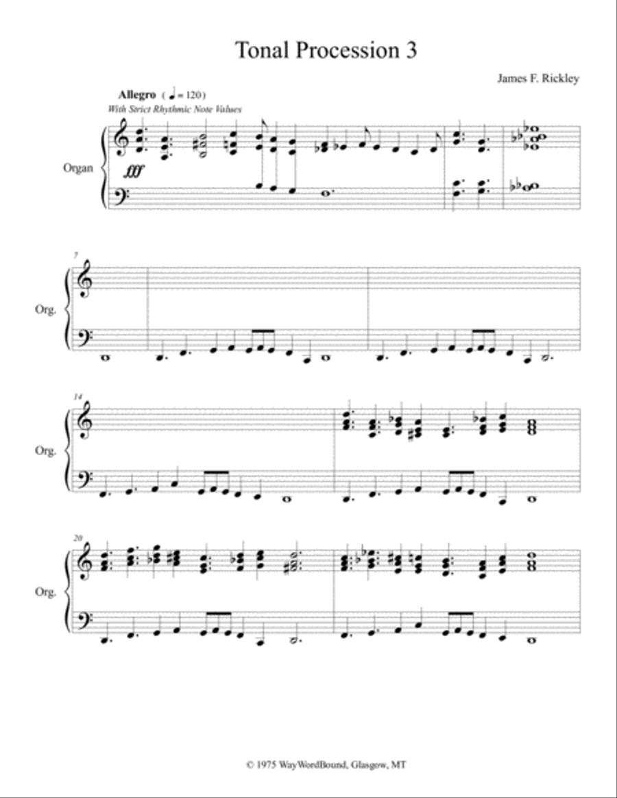 Tonal Procession 3 Turbulence Piano Solo scores gallery preview page 1