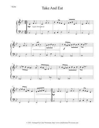 Take and Eat Arranged for Piano Solo