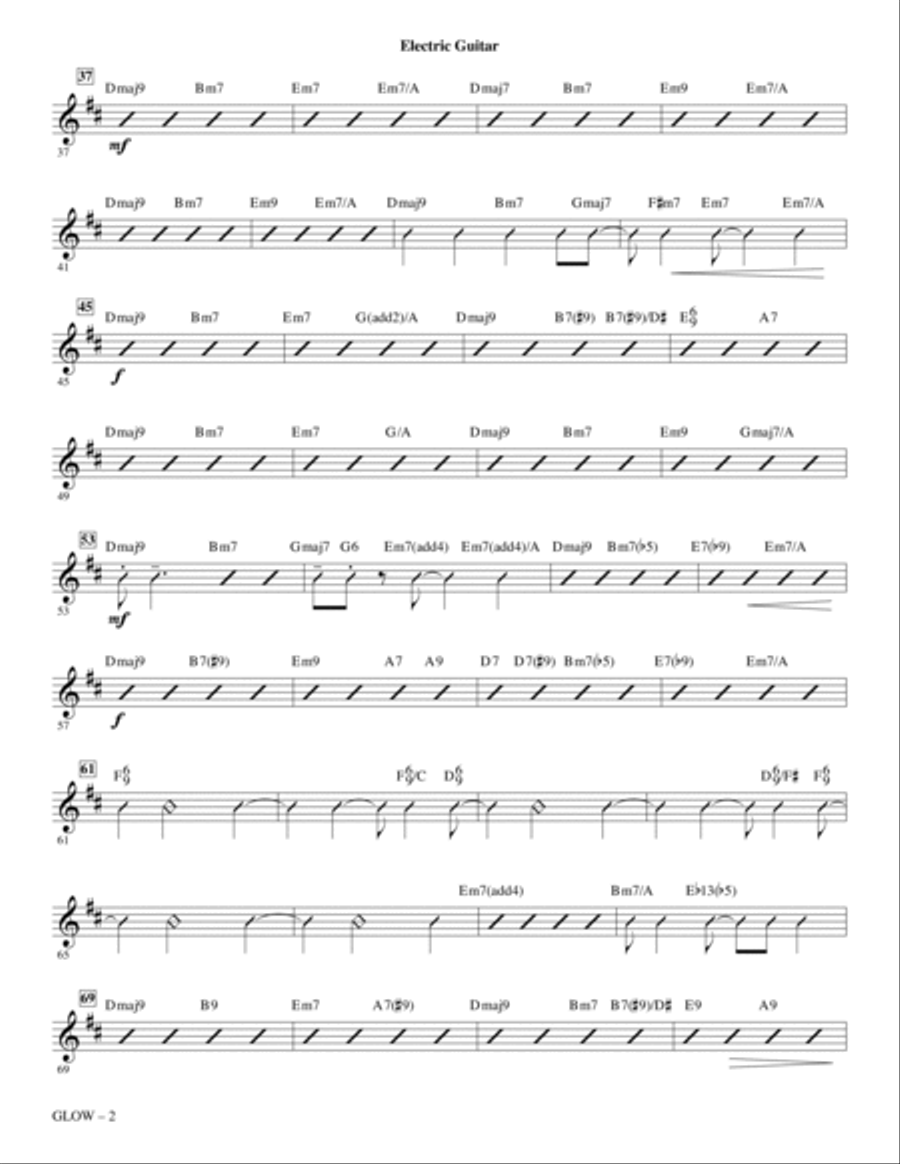 Glow - Electric Guitar Choir scores gallery preview page 2