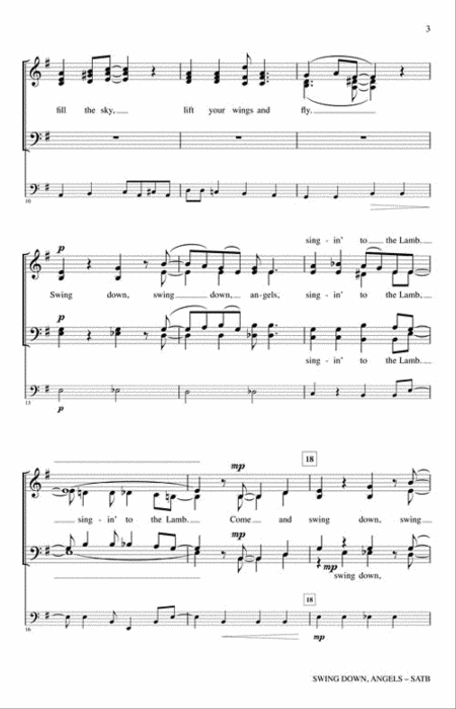 Swing Down, Angels Swing Down, Angels 4-Part scores gallery preview page 3