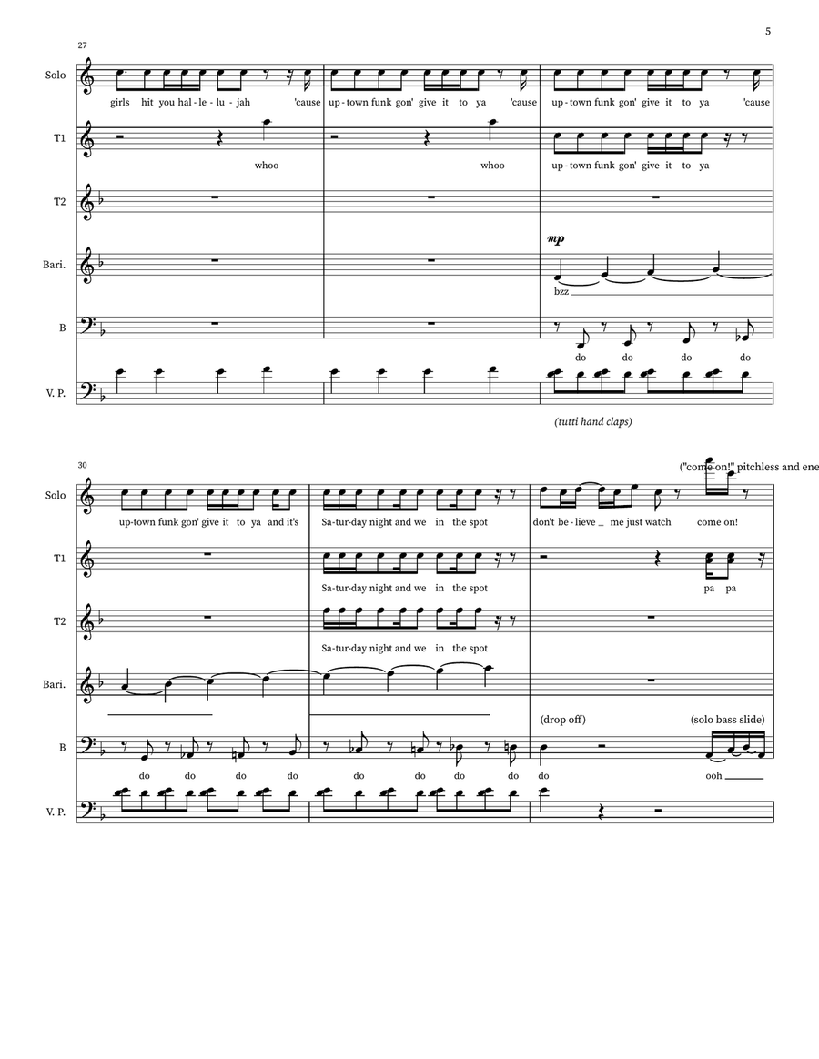 Uptown Funk Uptown Funk TTBB scores gallery preview page 5