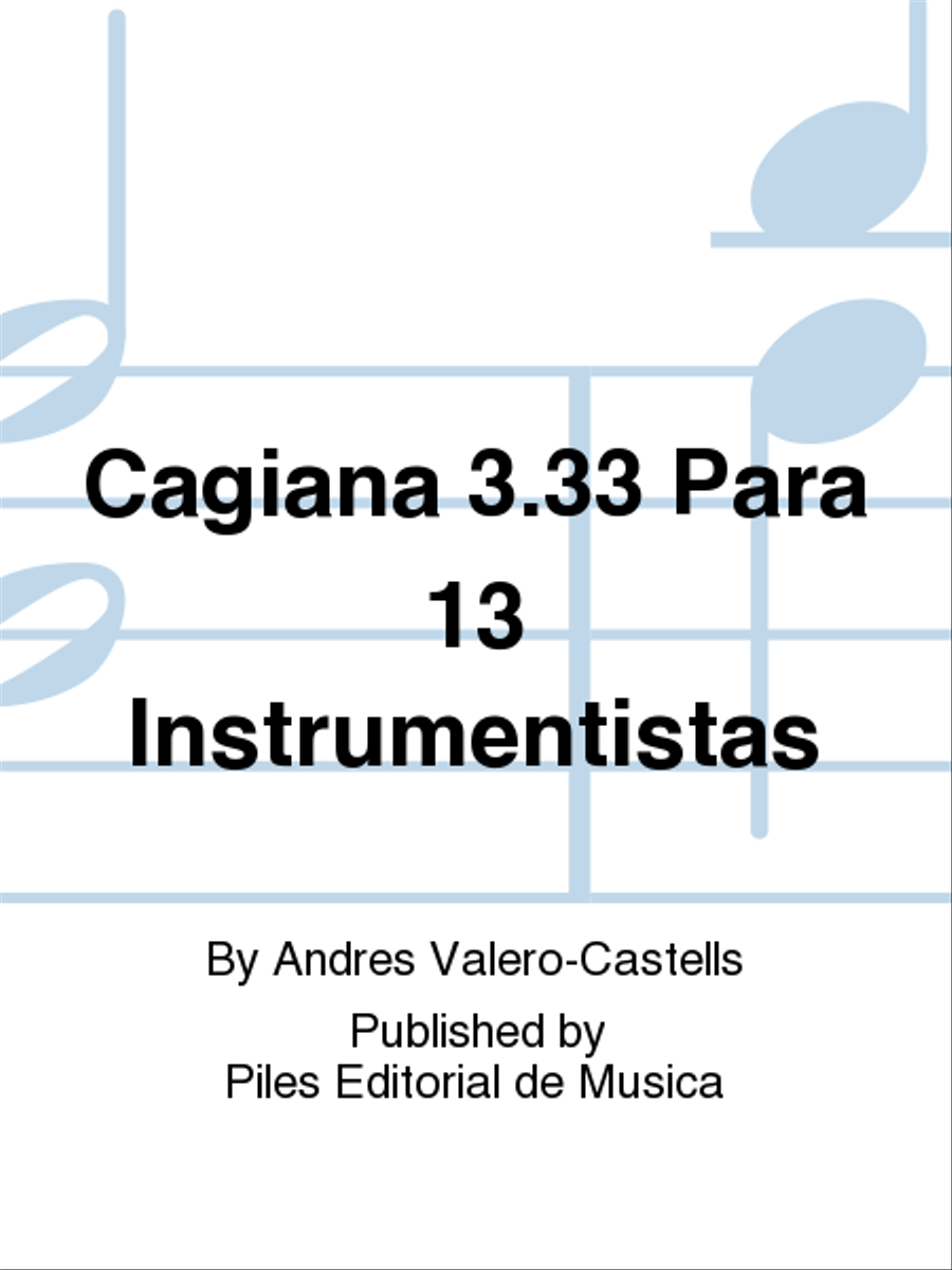 Cagiana 3.33 Para 13 Instrumentistas Score scores gallery preview page 1