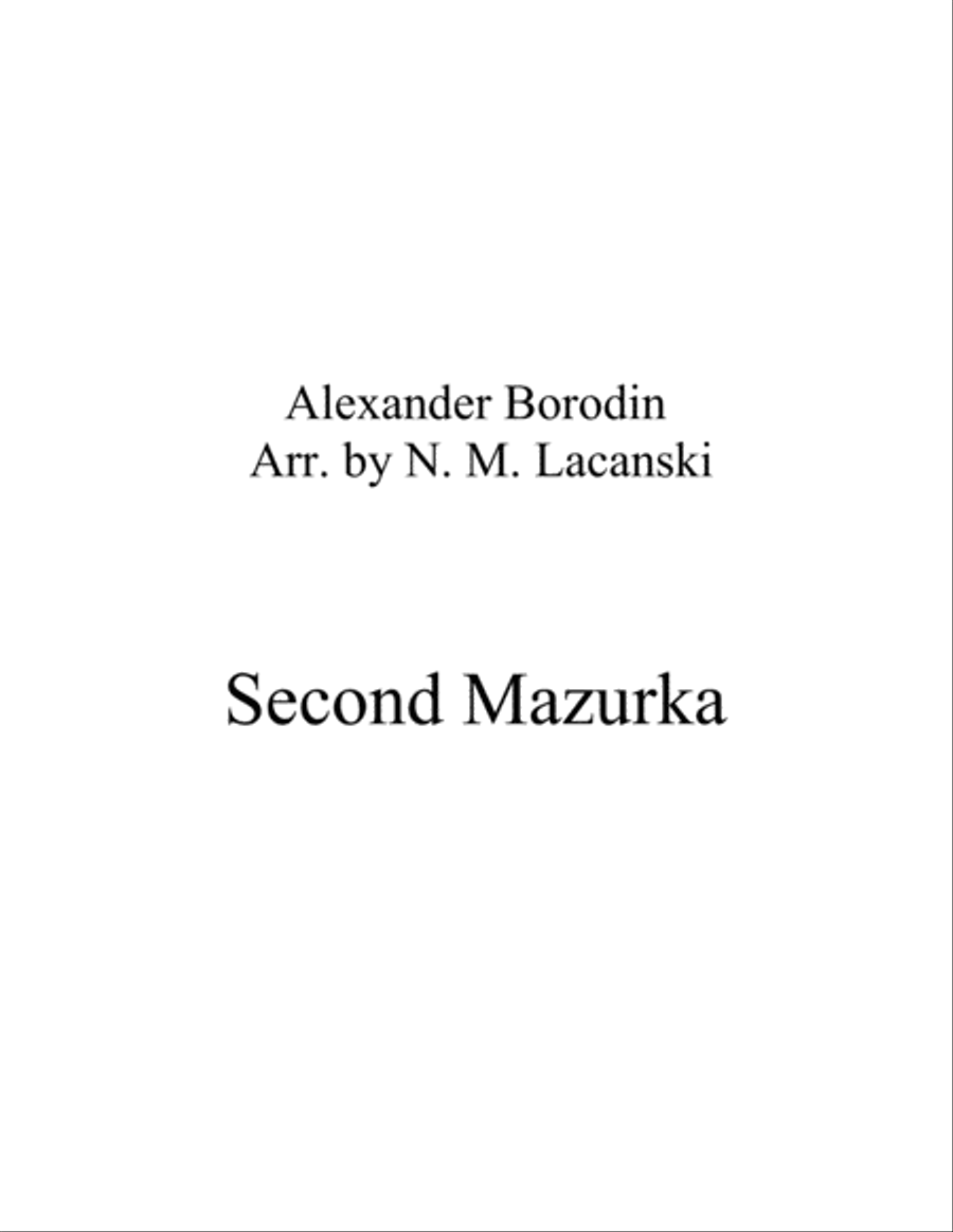 Second Mazurka Piano scores gallery preview page 1