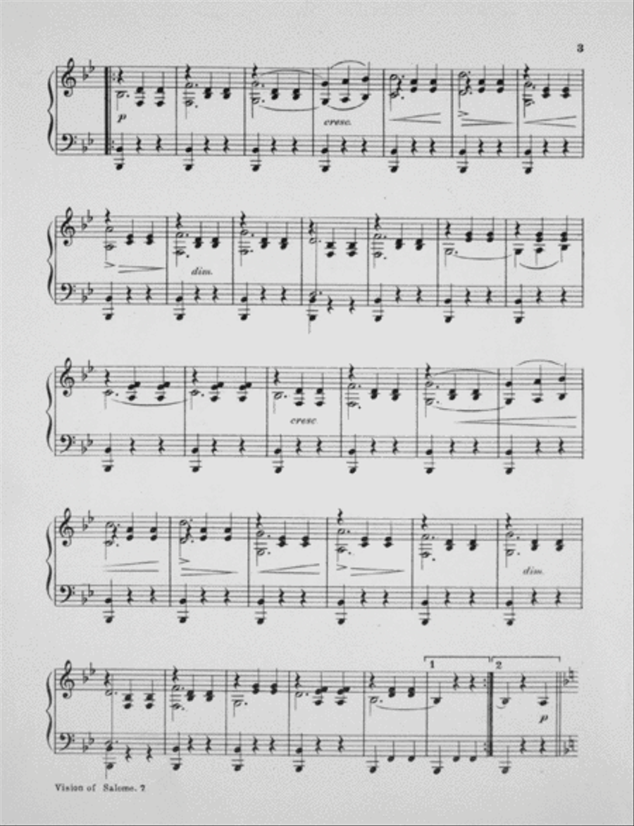 Vision of Salome. Valse Piano Solo scores gallery preview page 3