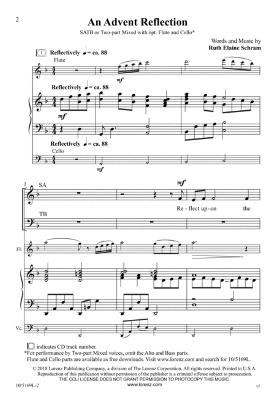 An Advent Reflection 4-Part scores gallery preview page 2