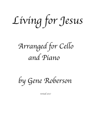 Book cover for Living for Jesus Cello Solo