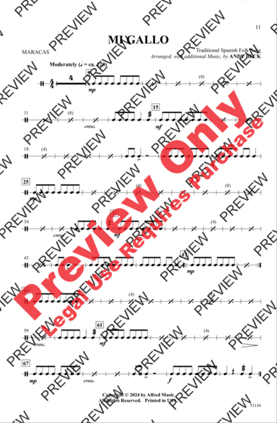 Mi Gallo 2-Part scores gallery preview page 11