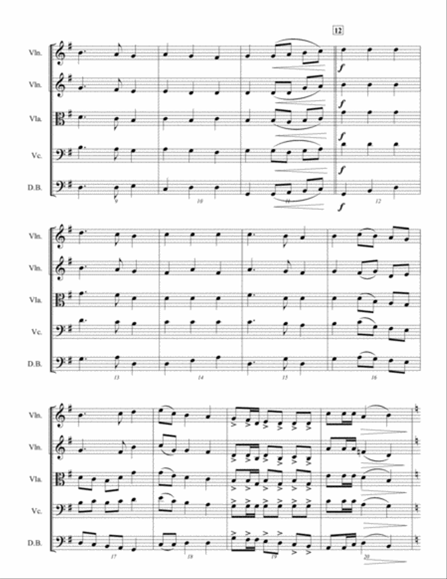 God Save the Queen (My Country Tis of Thee) String Orchestra scores gallery preview page 4