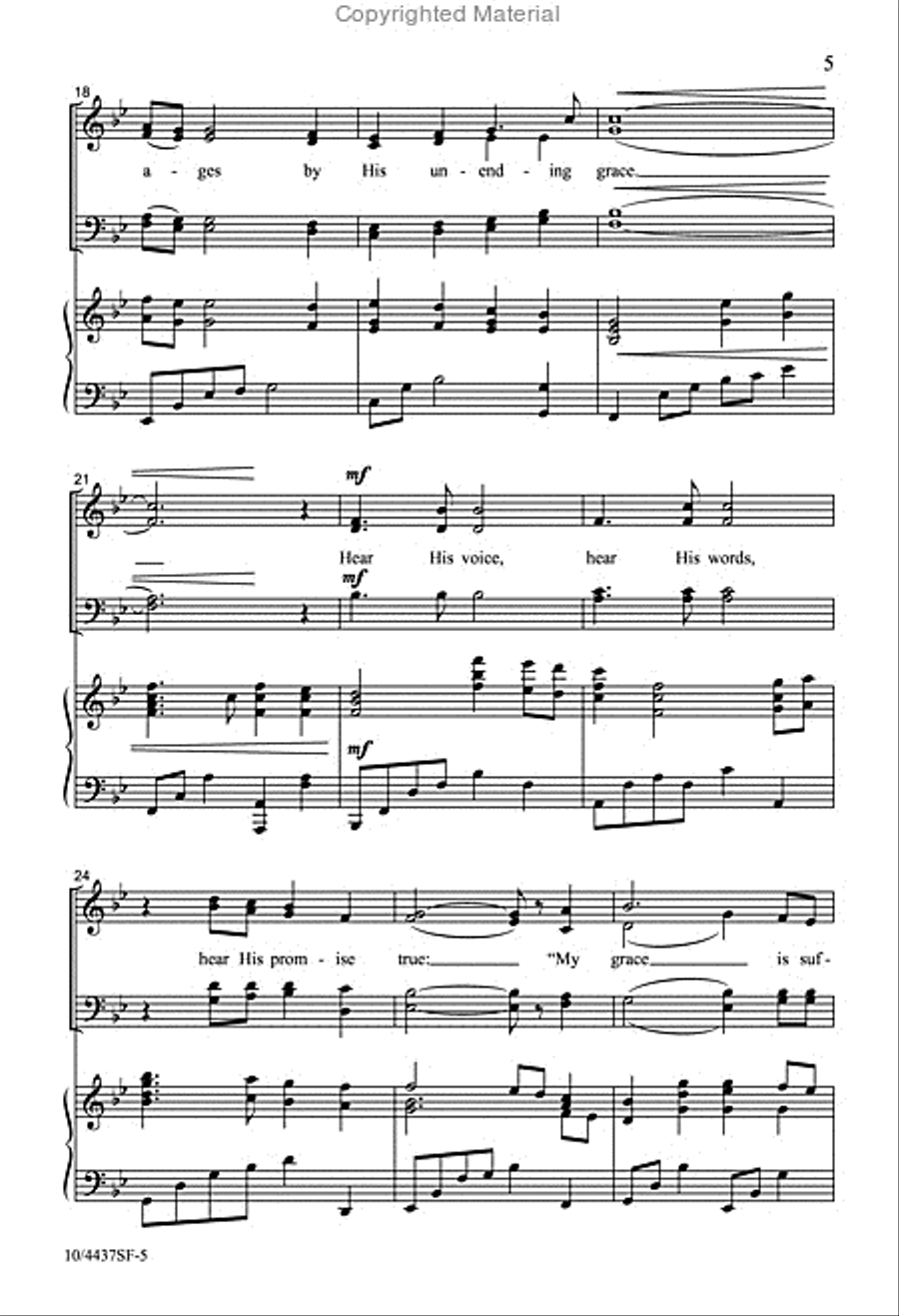 My Grace Is Sufficient My Grace Is Sufficient 4-Part scores gallery preview page 4