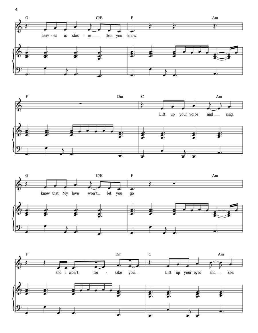Closer Than You Know Voice scores gallery preview page 4