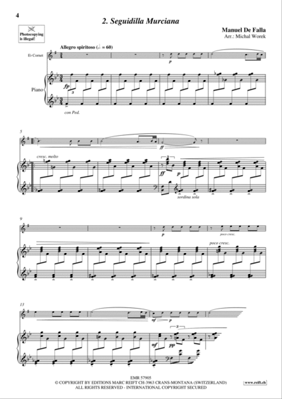 7 Popular Spanish Songs 7 Popular Spanish Songs Cornet scores gallery preview page 5