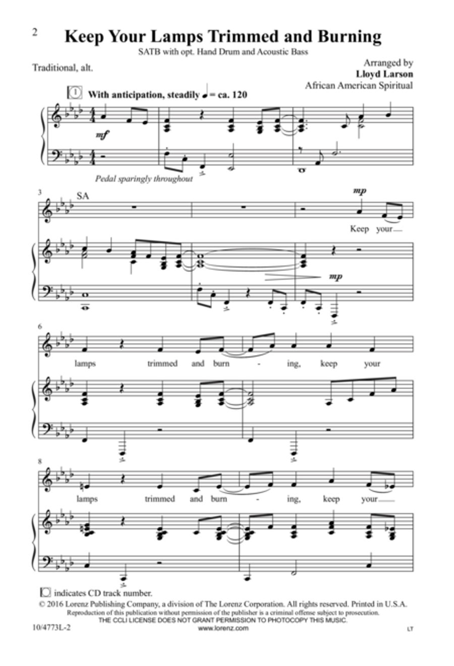 Keep Your Lamps Trimmed and Burning 4-Part scores gallery preview page 2