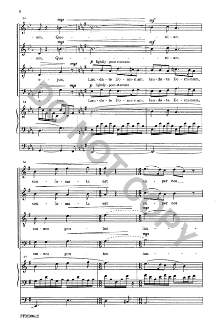 Laudate Dominum Laudate Dominum 4-Part scores gallery preview page 9