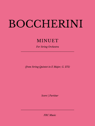 Book cover for MINUET (from String Quintet in E Major, G. 275)