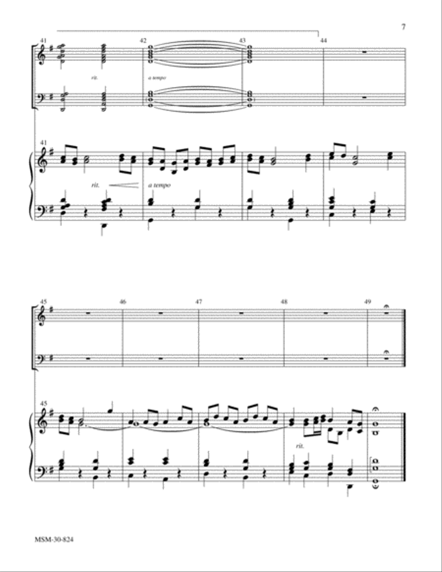 Now Thank We All Our God (Organ Score) 5-Octaves scores gallery preview page 4