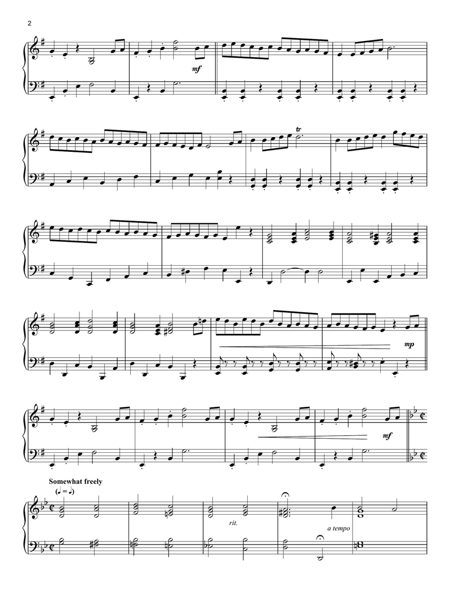 All Glory Be To God On High Piano Solo scores gallery preview page 2