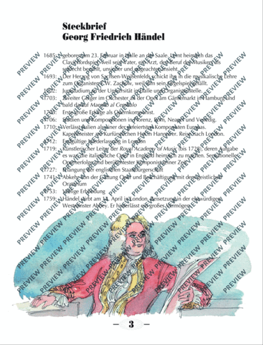 Wassermusik & Feuerwerksmusik Piano Solo scores gallery preview page 4
