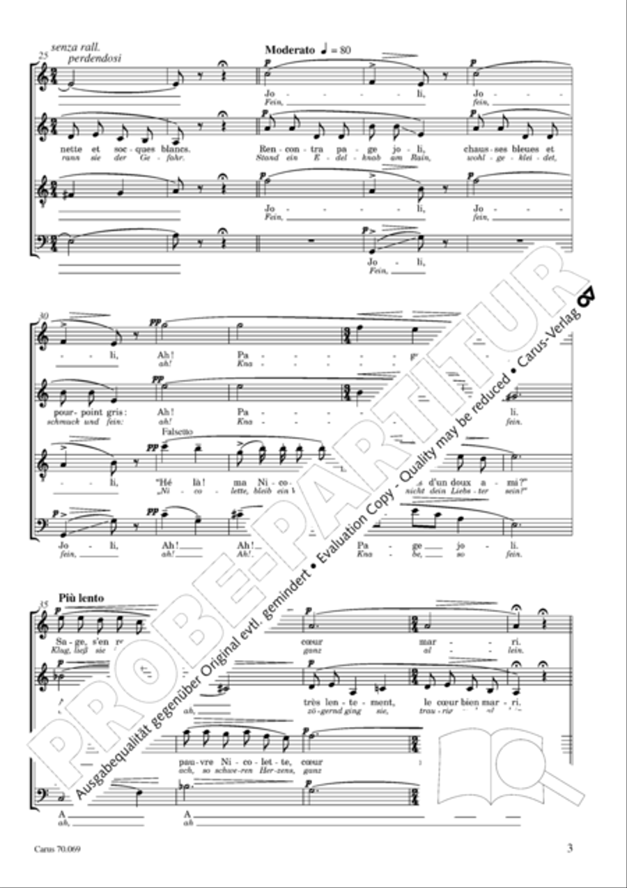 Ravel: Trois chansons Ravel: Trois chansons Choir scores gallery preview page 4