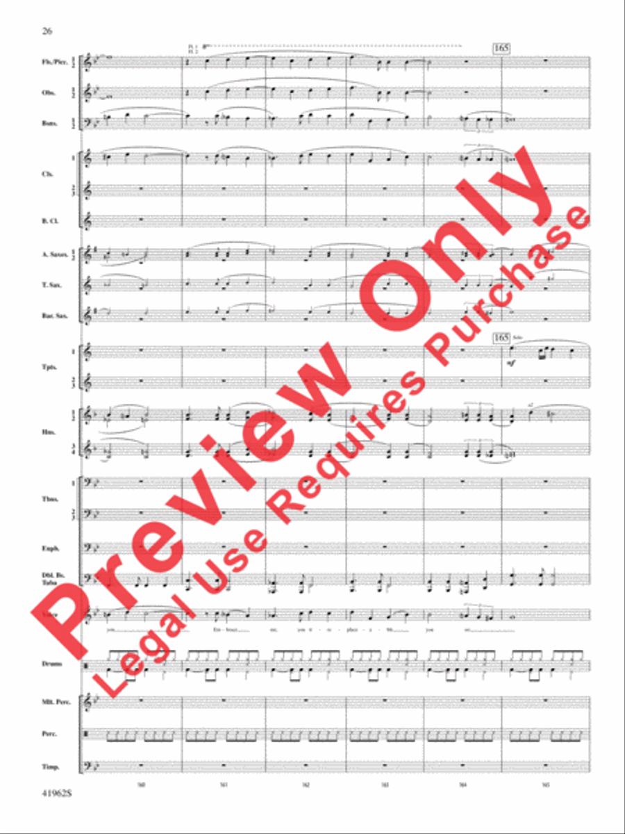 A Gershwin Tribute to Love Concert Band scores gallery preview page 27