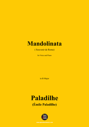 Paladilhe-Mandolinata( Souvenir de Rome),in B Major